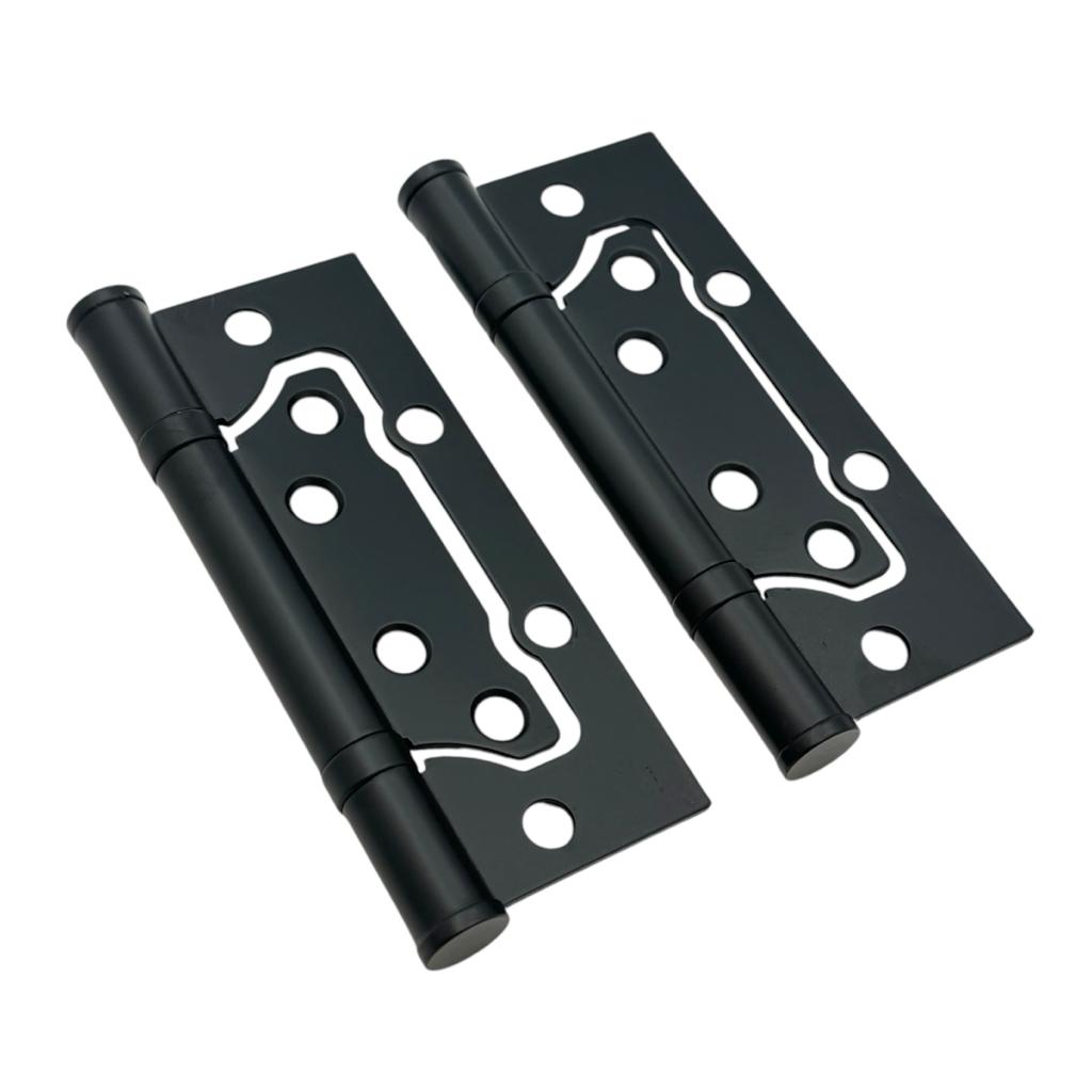 Петлі дверні KEDR Завіса дверна FLUSH 100*63*2,0mm-2BB-Black mat (чорний мат) (2шт.)