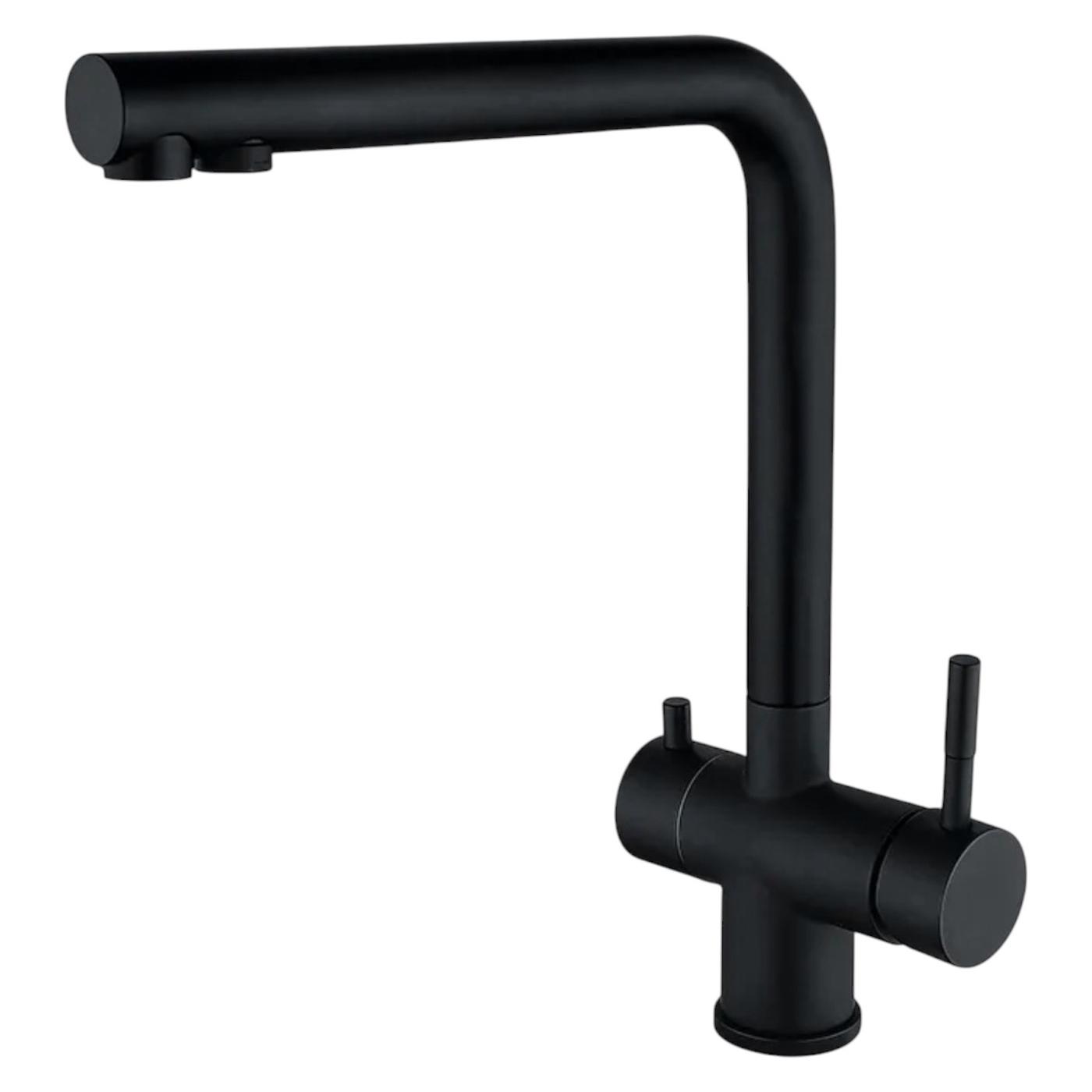 Змішувачі для кухні ZERIX LUX-021 Black Змішувач для кухні під фільтр нерж. сталь SUS304 (чорний) (ZX4870)