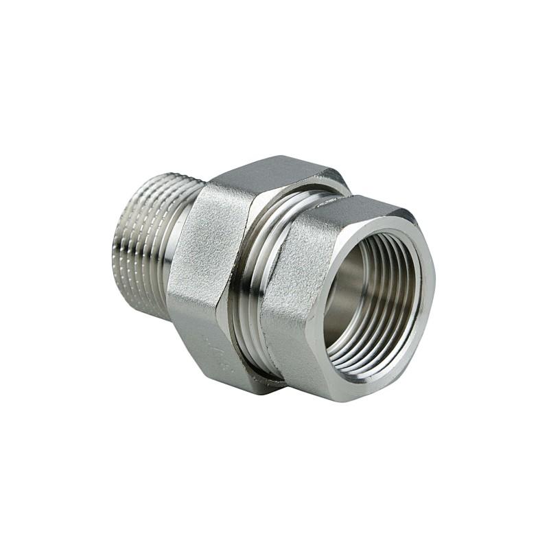 Фітінги різьбові нікельовані Nickel Raftec Американка-згін DN40 (1 1/2) пряма нікель AS05