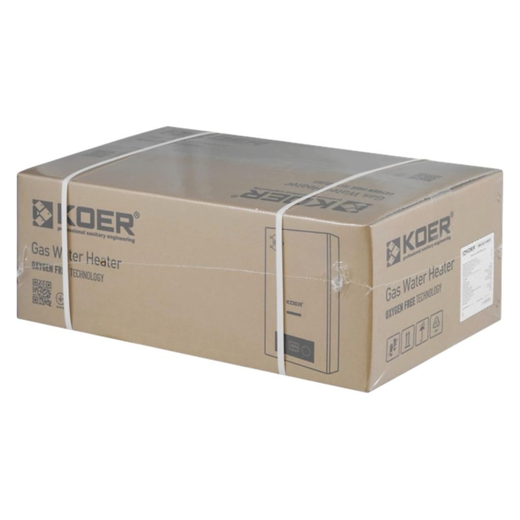 Газові колонки KOER KWH.G0110 Газова колонка димохідна 10л. WHITE 180*340*590мм. (KR5553)