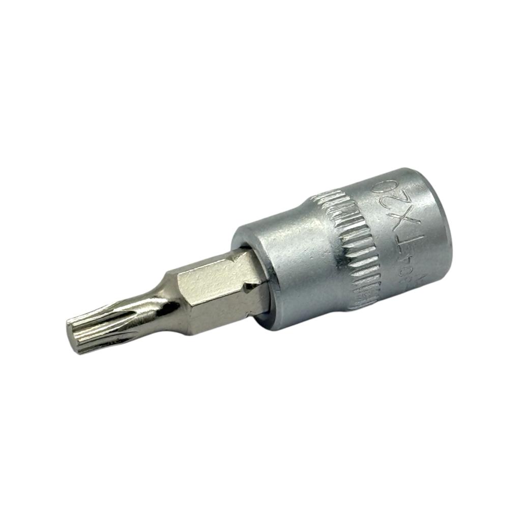 Головки YATO Головка торцевая Cr-V 1/4 TORX T20 L=37мм. YT-04304