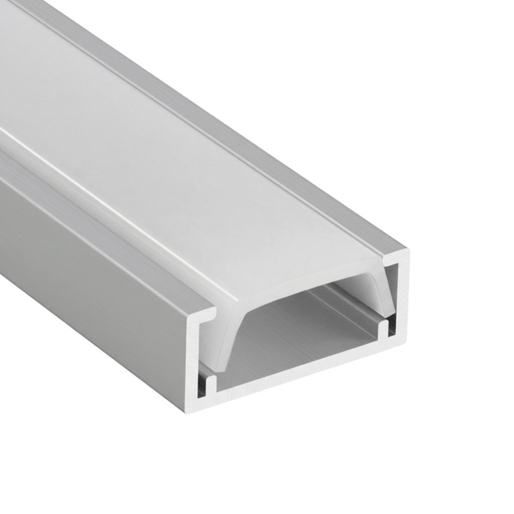 Профиль для LED-Ленты LEBRON L-SP Профиль для LED-ленты накладной 1м. (матовый рассеиватель + заглушки) 13-78-61