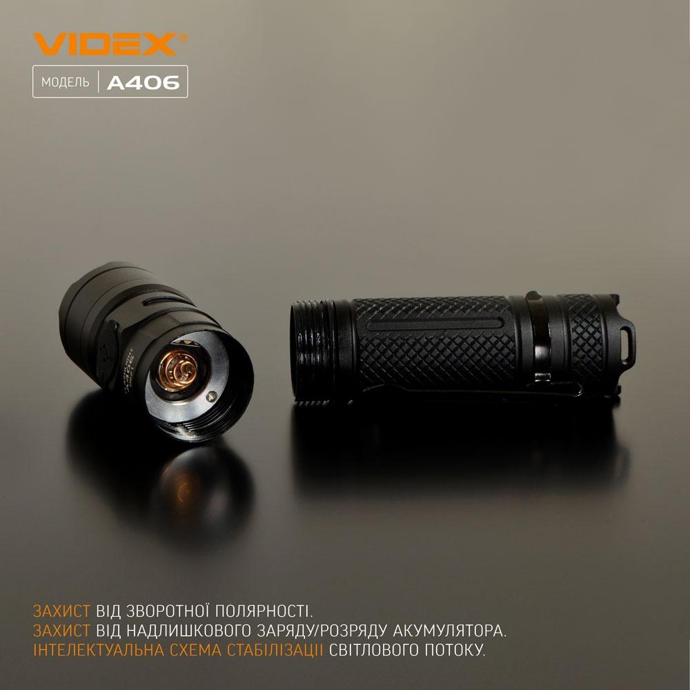 Фонари ручные VIDEX Портативный светодиодный фонарик 4000Lm 6500K VLF-A406