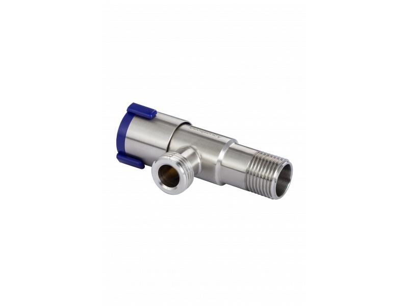 Крани приладові, радіаторні серії CHROME AQUASTRONG V2 BLUE Кран кутовий приладовий нерж. 1/2х 1/2 V201