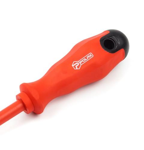 Отвёртки POLAX Отвёртка диэлектр. шлиц. SL5*125мм. 51-030