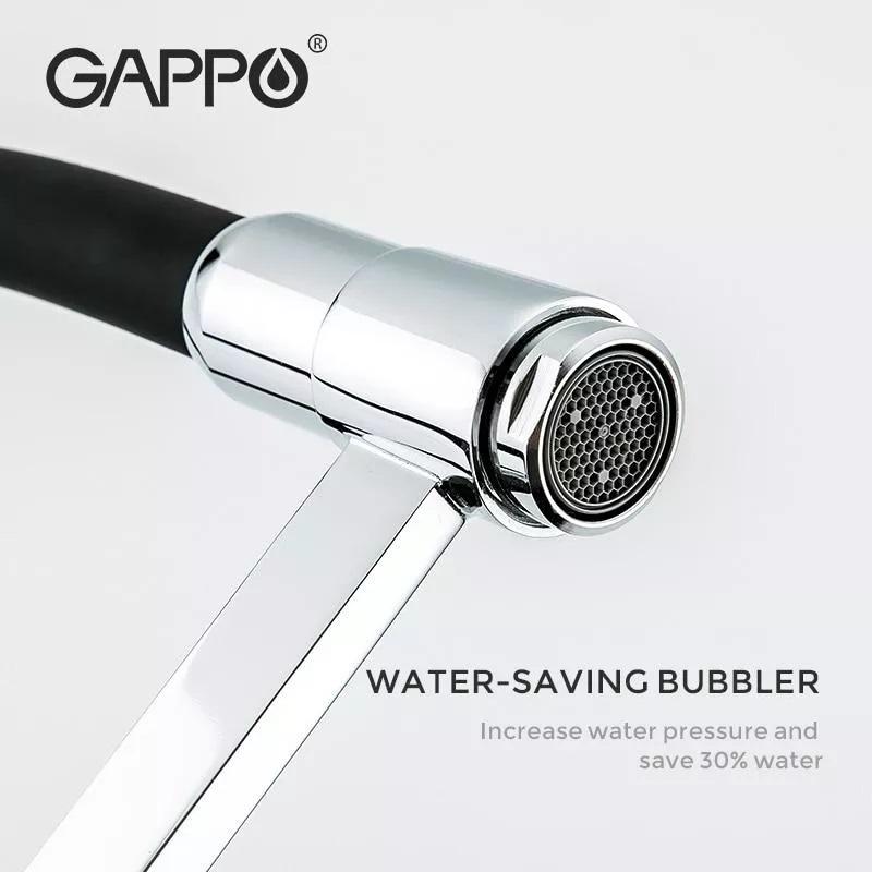 Змішувачі для кухні GAPPO G4398-15 Змішувач для кухні під фільтр (чорний/хром)