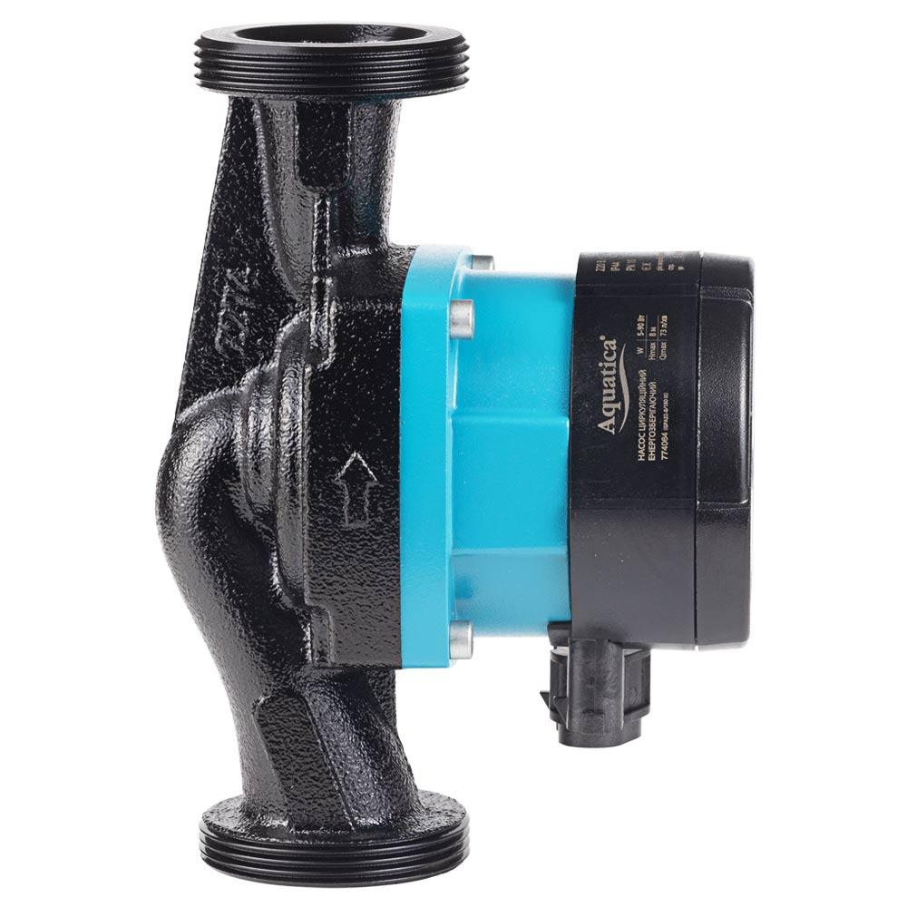 ЦИРКУЛЯЦИОННЫЕ НАСОСЫ AQUATICA GPA32-8/180 III Насос циркуляционный энергосберегающий 5-90Вт Hmax 8м Qmax 73л/мин Ø2 180мм + гайки Ø1¼ 774064