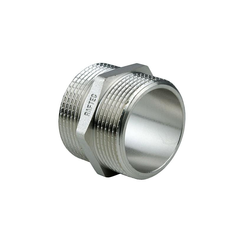 Фитинги резьбовые никелированные Nickel Raftec Ниппель 25 (1) ЗЗ никель N03