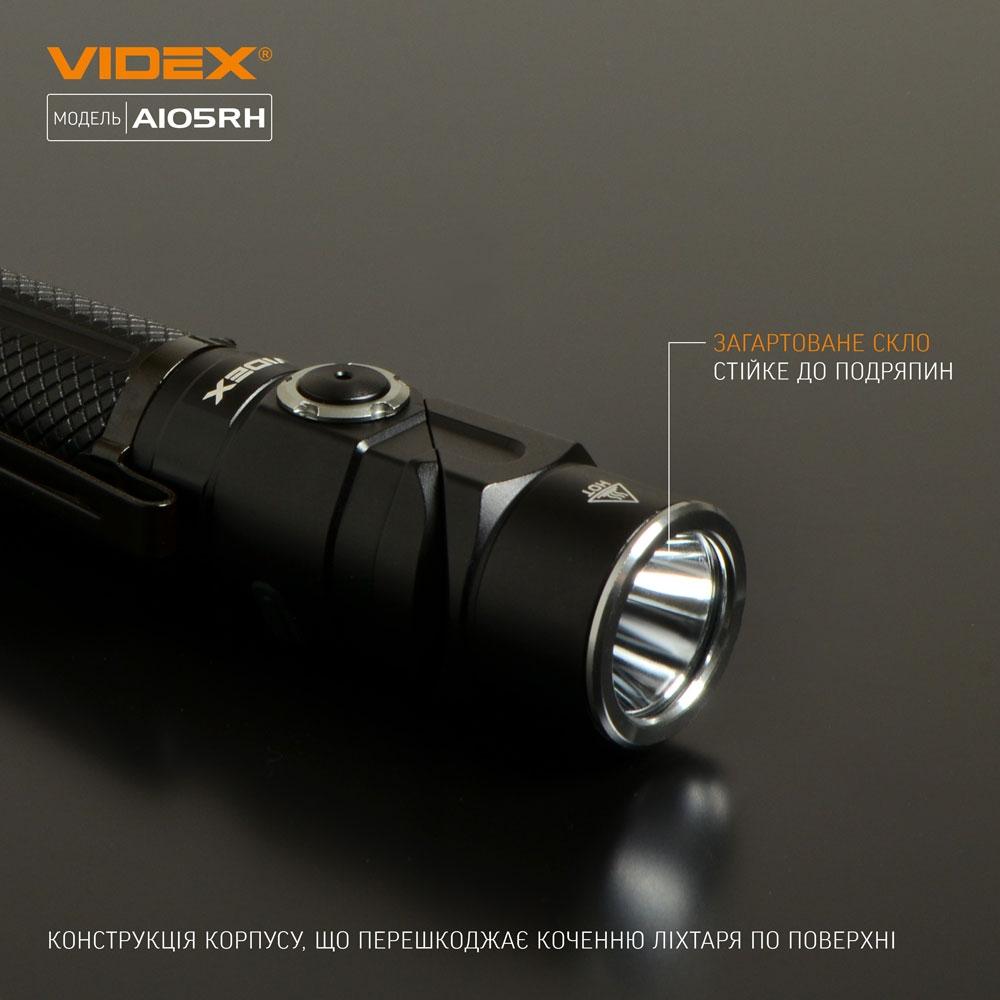 Ліхтарі ручні VIDEX Портативний світлодіодний ліхтарик 1200Lm 5000K VLF-A105RH