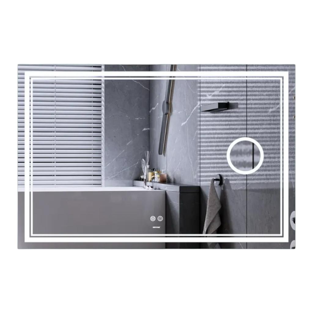  Дзеркала з підсвічуванням MIXXUS Premium QUADRO MR20-100x70 Дзеркало (LED Touch, Anti-fog, димер, лінза) (MP6622)