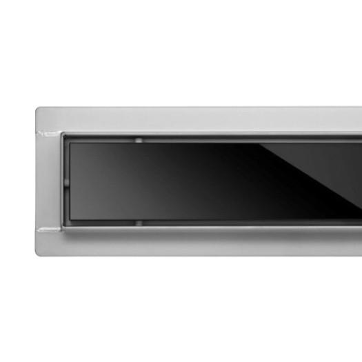 Душові трапи FALA 75388 Душовий трап із нержавіючої сталі BLACK GLASS 800*70*70м.