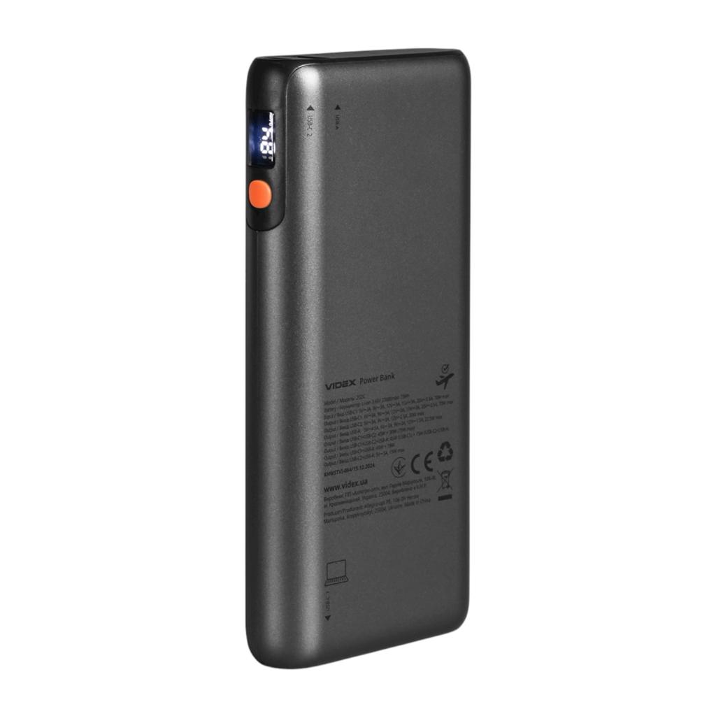 Повербанки (POWER BANK) VIDEX VPB-202C-G Power bank 20000mAh PD70W 75W Black