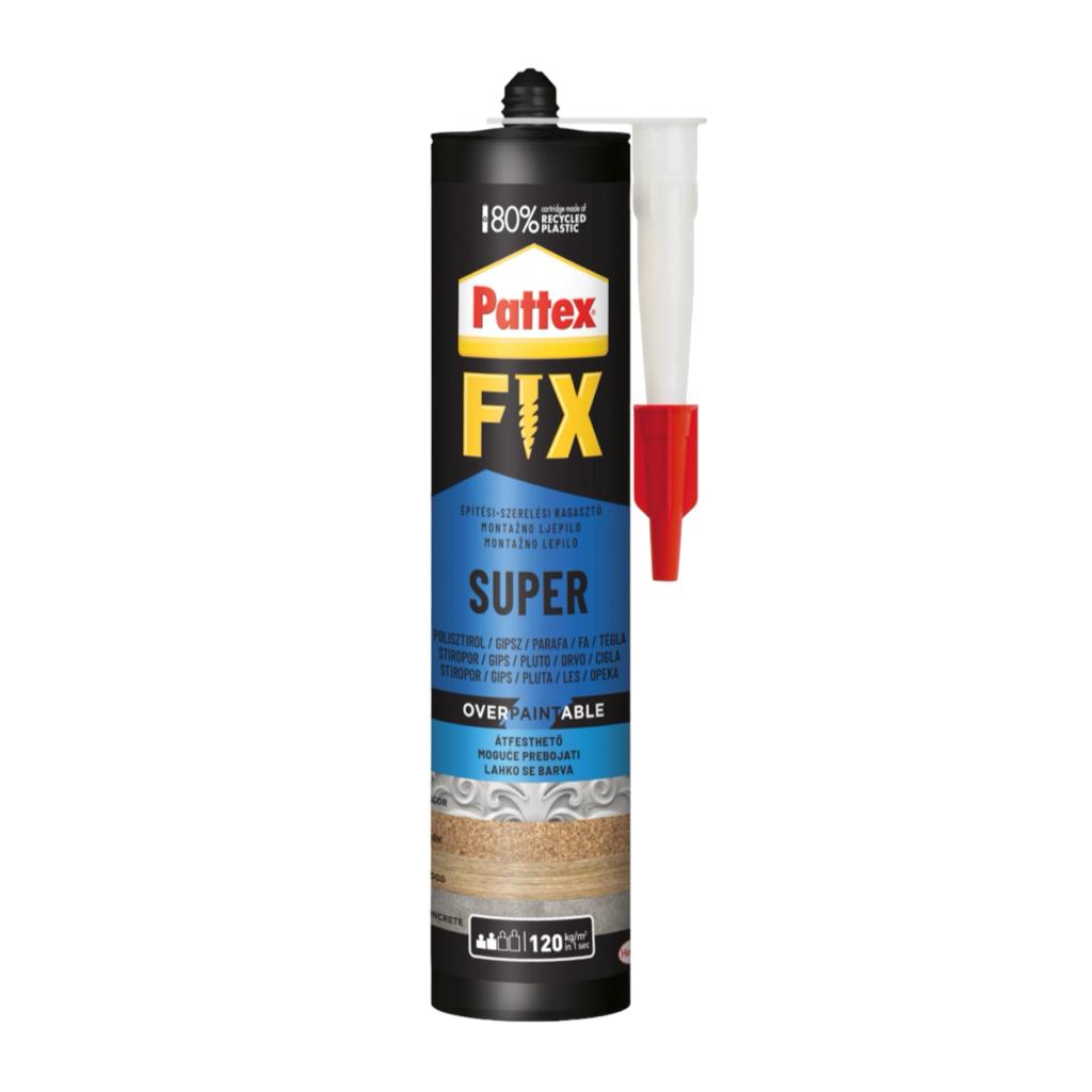 Клеї монтажні PATTEX FIX SUPER Клей монтажний акриловий 400гр. (білий)