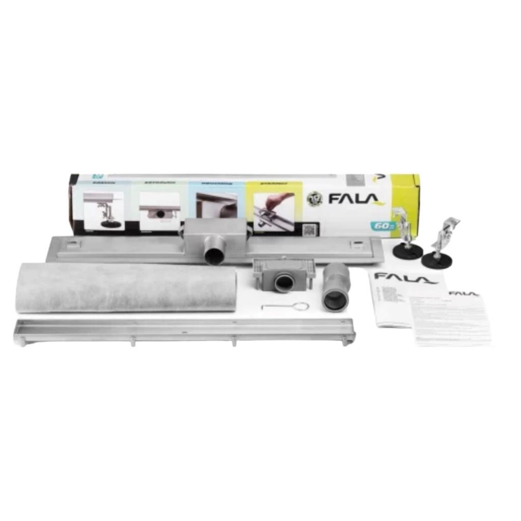 Душові трапи FALA 75388 Душовий трап із нержавіючої сталі BLACK GLASS 800*70*70м.