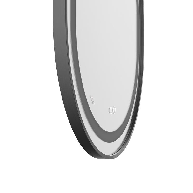 Зеркала с подсветкой MIXXUS Premium ELLIPSE MV05-80x70-REVERSE BLACK Дзеркало (LED Touch, Anti-fog, димер (3-6,5kK)) (MP6646)