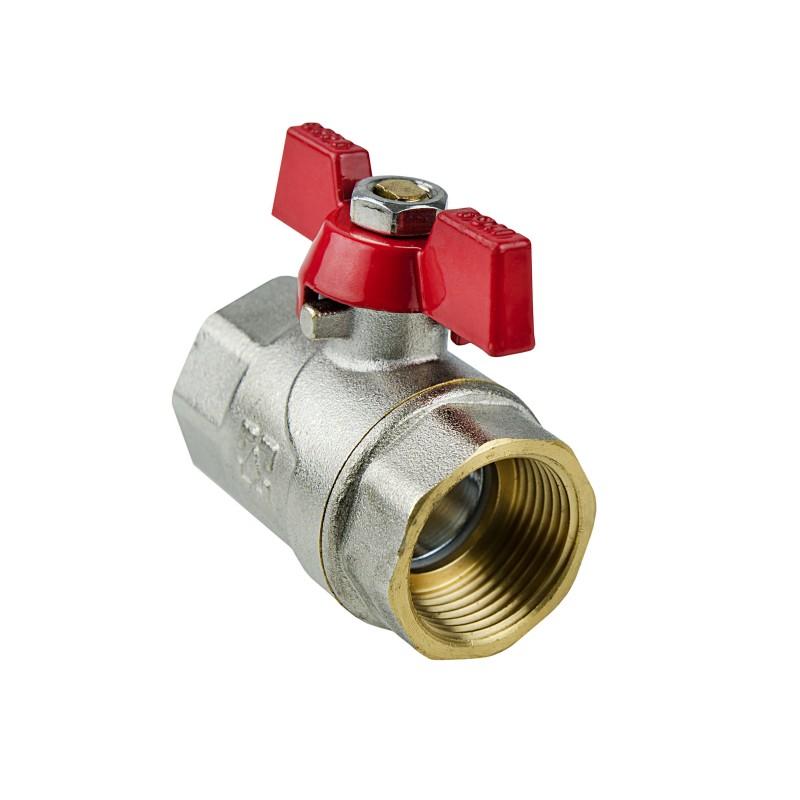 Краны серии Red Raftec RED Кран шаровый DN15 (1/2) вв красная бабочка CBB-01