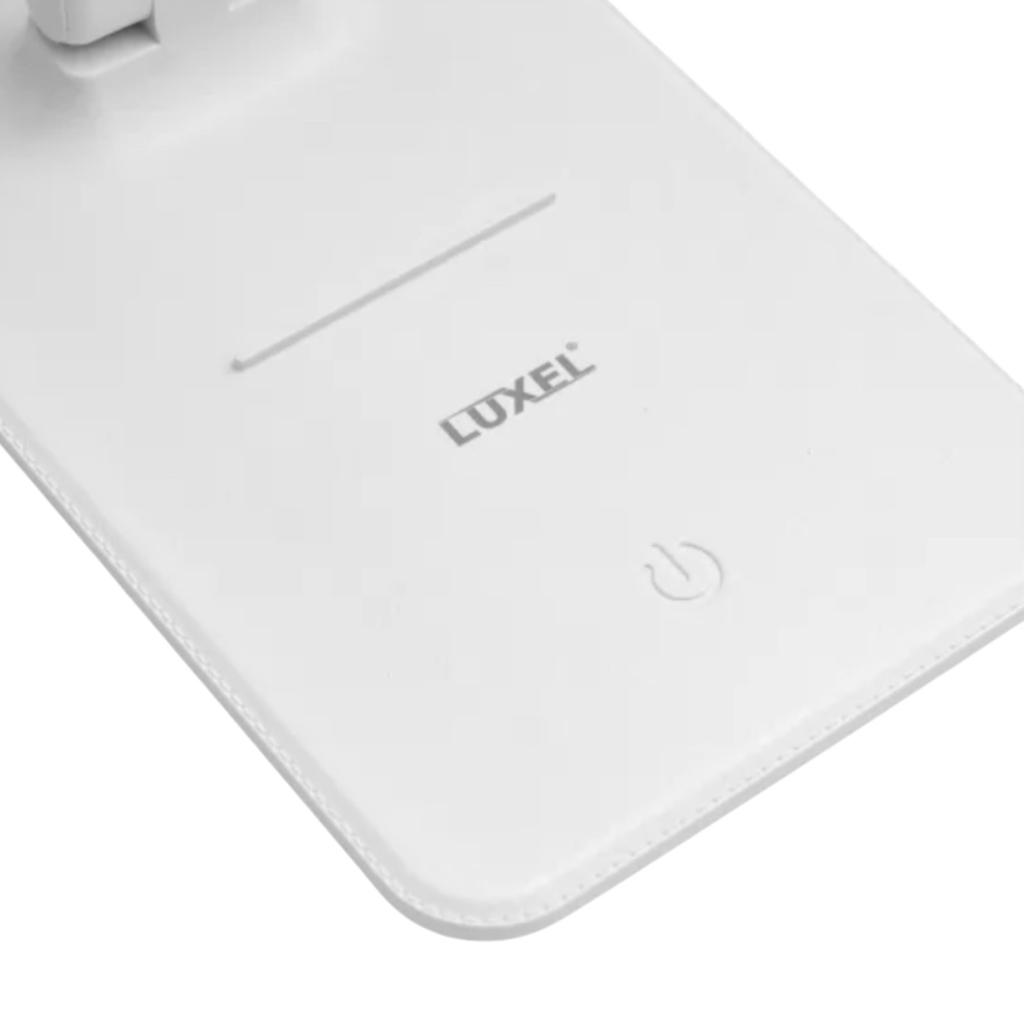 Настольные LED-лампы LUXEL Настільна LED-лампа акум. 6W 3000-6500K 420Lm 1200 мАг. + USB Type C (БІЛА) TL-15W