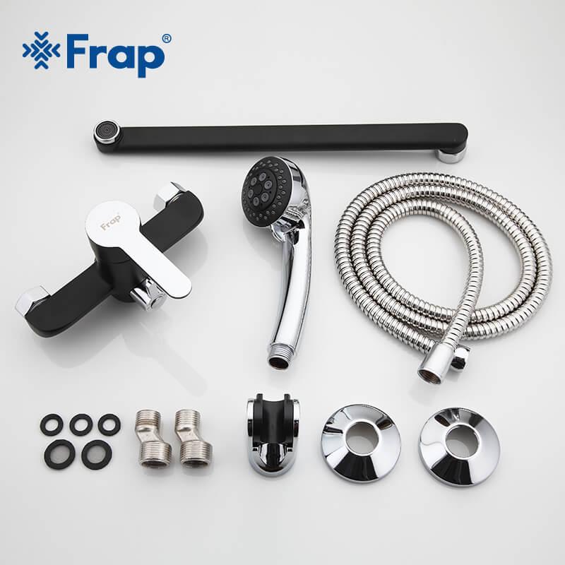 Смесители для ванной Frap F2242 Смеситель для ванны (чёрный/хром)