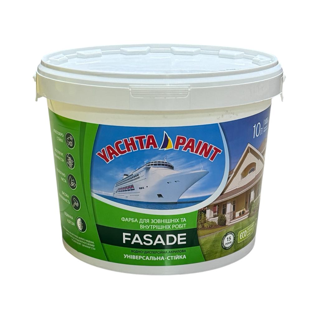Фарба водоемульсійна акрилова YACHTA PAINT FASADE Фарба фасадна 14кг. (біла матова)