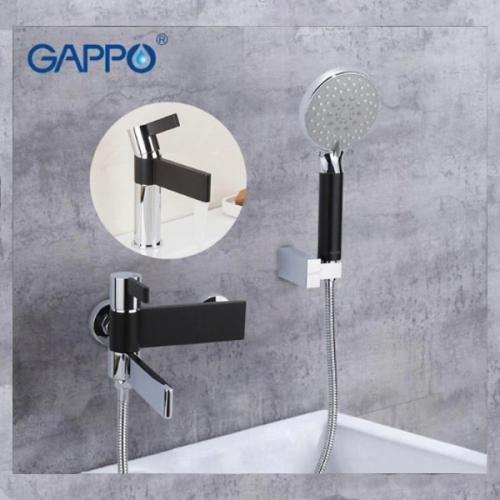 Смесители для ванной GAPPO G3281 (ATALANTIC) Смеситель для ванной  (черный\хром)