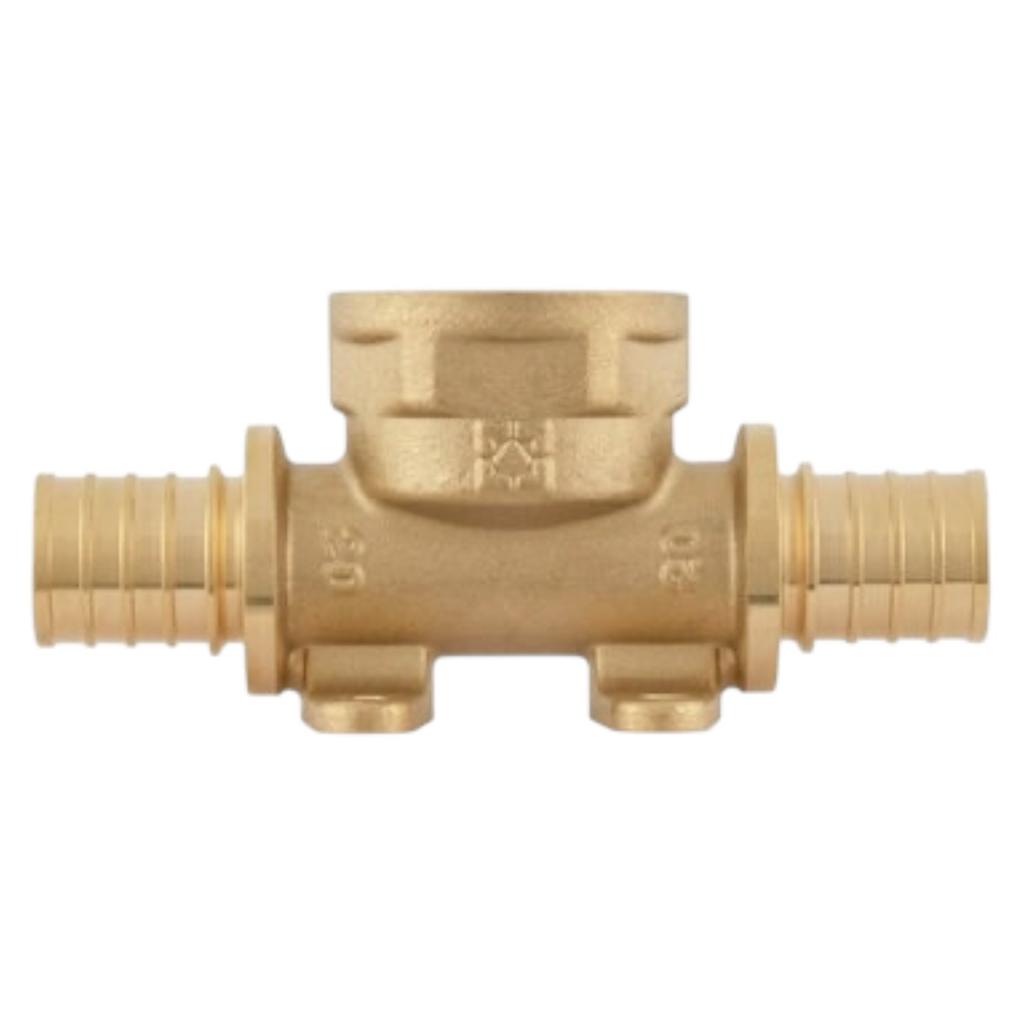 Push-фітінги для Pex труб Raftec Трійник натяжний з РВ Ø20x3/4xØ20 з вушками DWPT200220