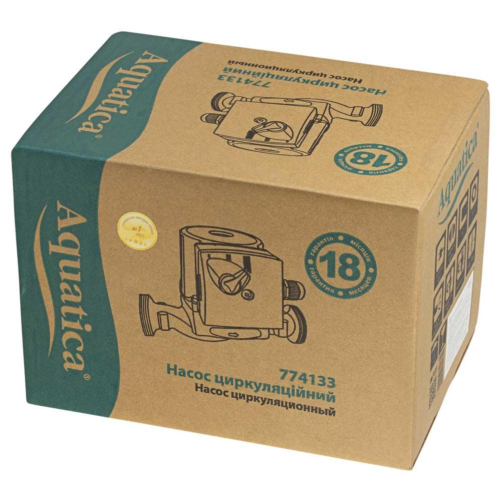ЦИРКУЛЯЦІЙНІ НАСОСИ AQUATICA Насос циркуляційний 100Вт Hmax 6м Qmax 75л/хв Ø1½ 130мм+гайки Ø1 774133