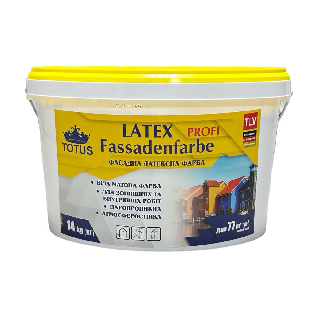 Фарба водоемульсійна акрилова TOTUS LATEX Fassadenfarbe Фарба фасадна 14кг.
