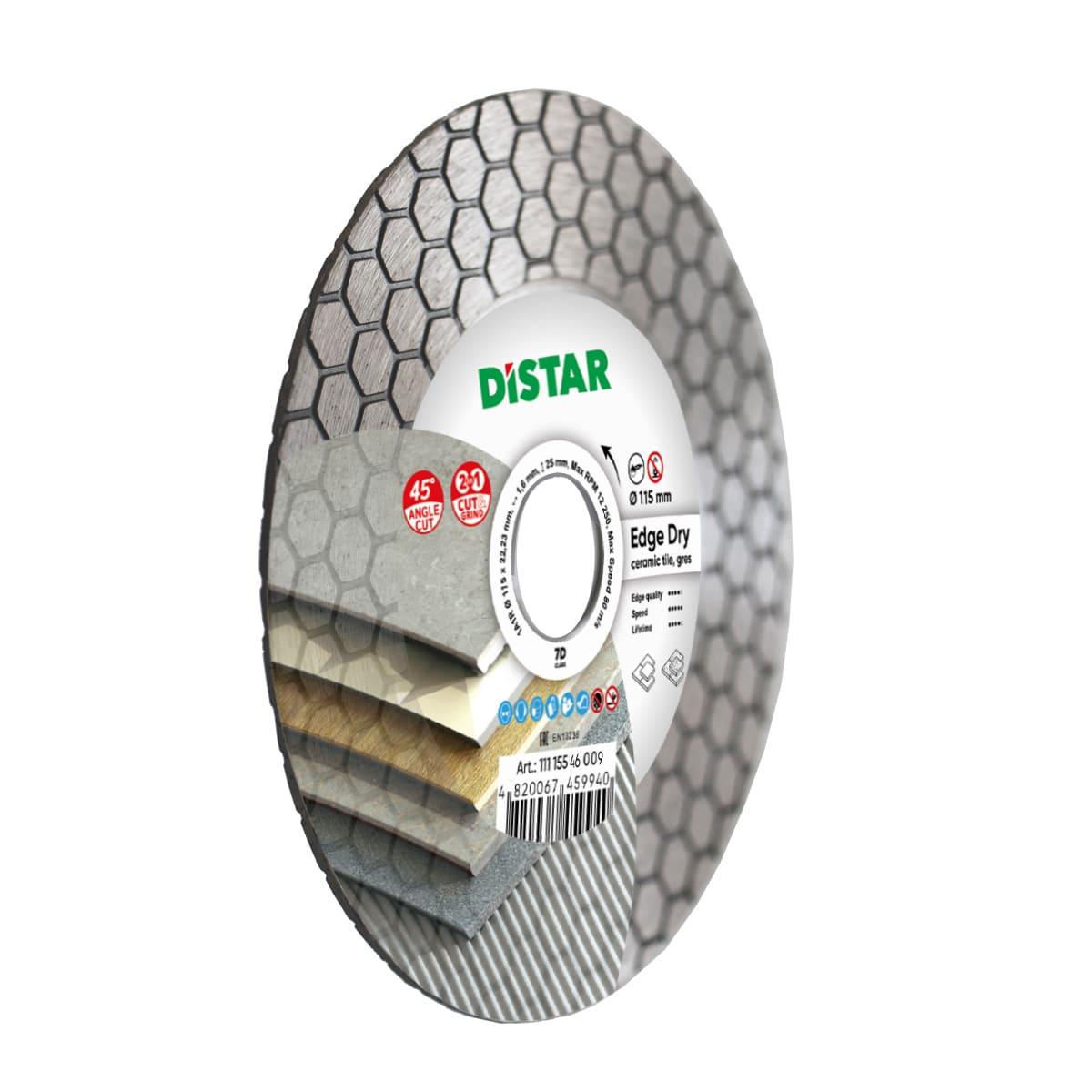 Диски алмазні DISTAR 1A1R EDGE DRY Диск алмазний 115x1,6/1,2x25x22,23мм. 11115546009