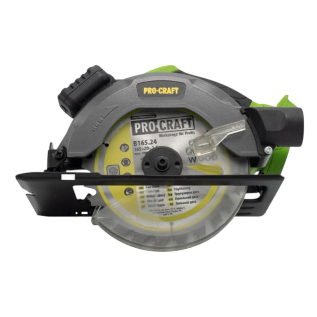 Пилки дискові (акумуляторні) PROCRAFT Пила дискова акумулятор. Ø165мм. 20V (без АКБ та ЗП) PCA28