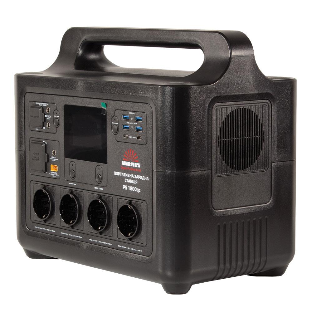 Портативные зарядные станции VITALS Professional PS 1800qc Портативная зарядная станция 220В 1800Вт. (1536Вт-год) LiFePO4