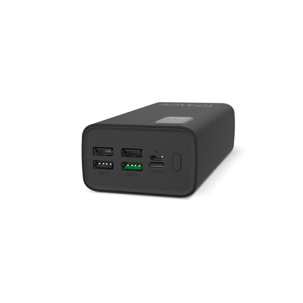 Повербанки (POWER BANK) TITANUM Power bank 30000mAh  TPB-728S 22.5W QC+PD Black