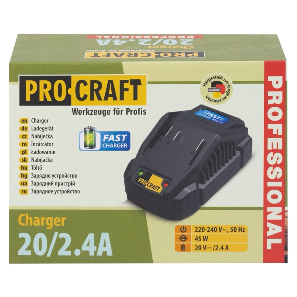 Аккум. батареї і ЗП PROCRAFT Зарядний пристрій 2,4A Charger20/2.4A