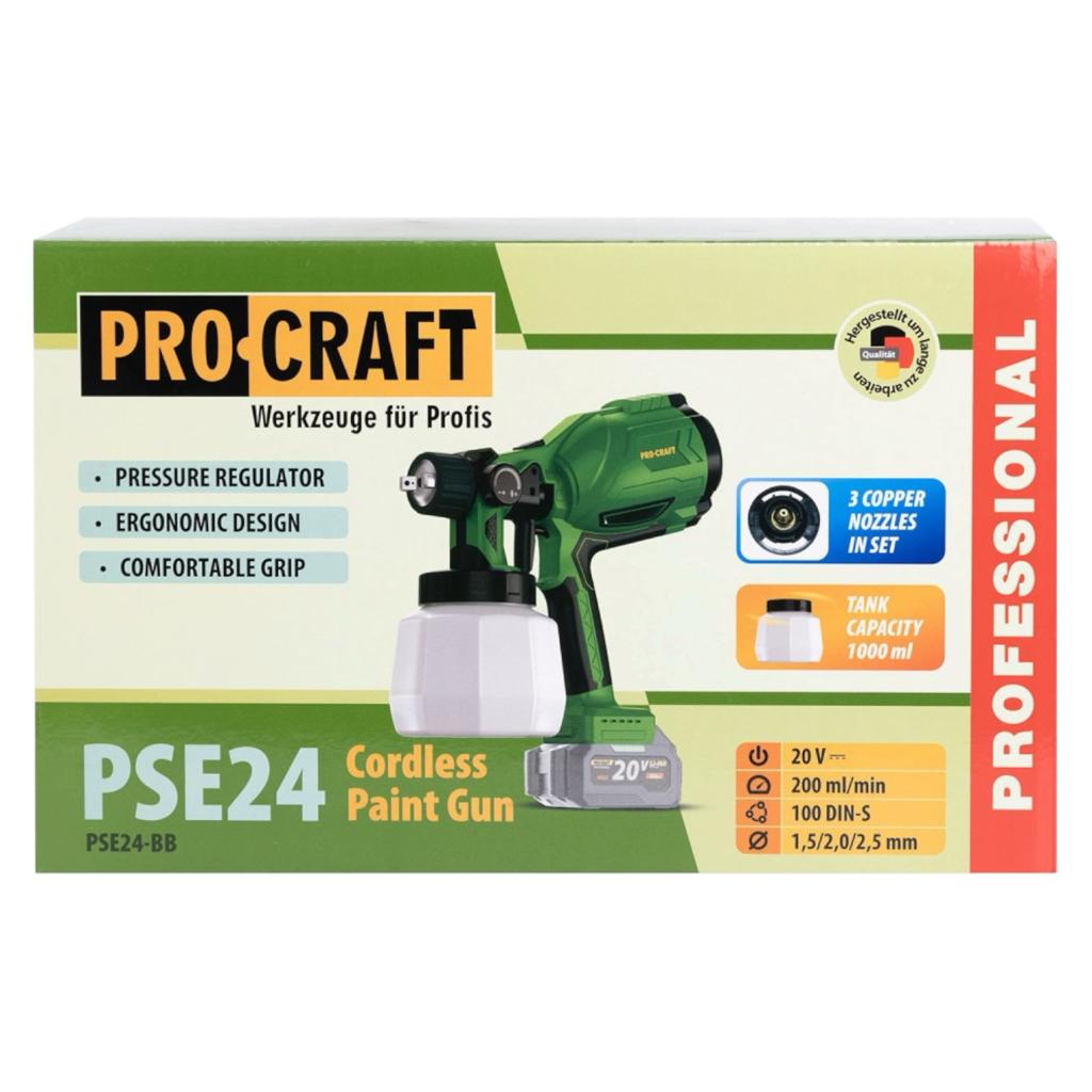 Фарбопульти акумуляторні PROCRAFT Фарбопульт акумуляторний (без АКБ та ЗП) PSE24