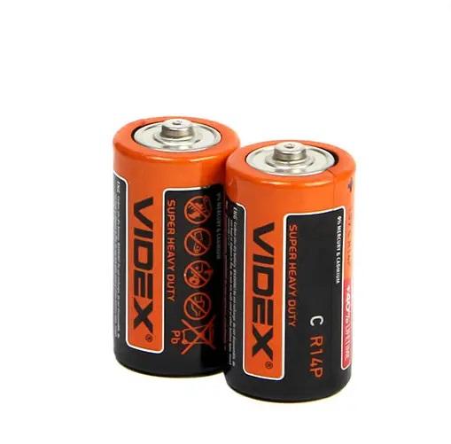 Батарейки VIDEX C/R14 1,5V