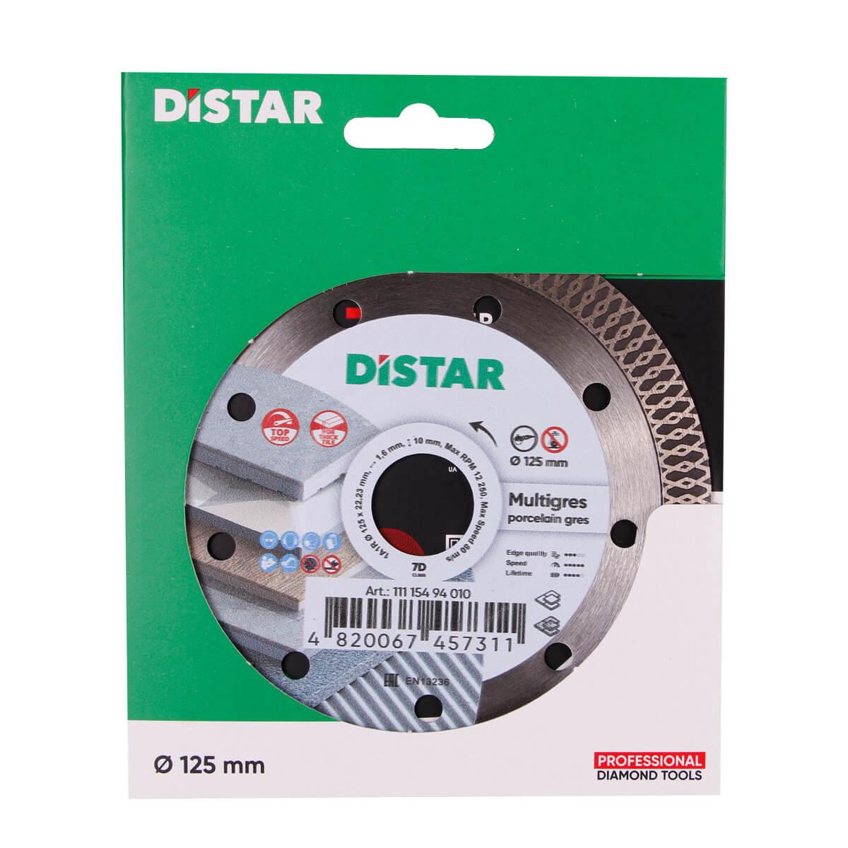 Диски алмазные DISTAR 1A1R MULTIGRES Диск алмазный 125x1,6/1,0x10x22,23мм. 11115494010