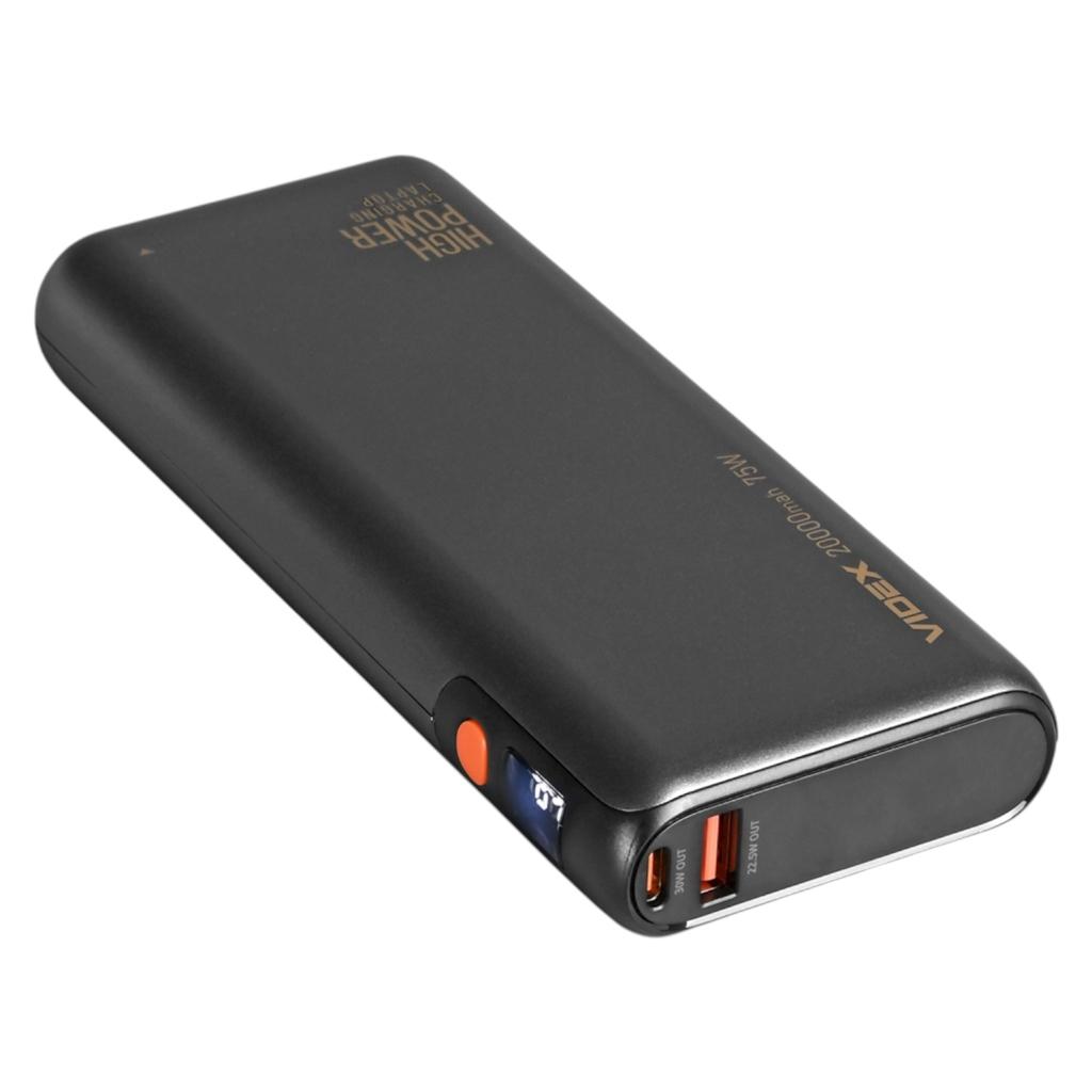 Повербанки (POWER BANK) VIDEX VPB-202C-G Power bank 20000mAh PD70W 75W Black