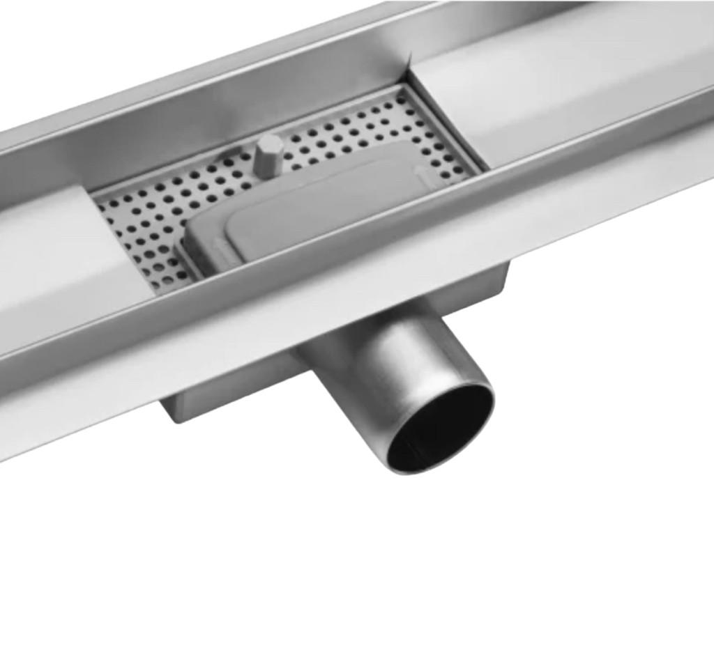 Душеые трапы FALA 75383 Душовий трап із нержавіючої сталі WHITE GLASS 800*70*70м.