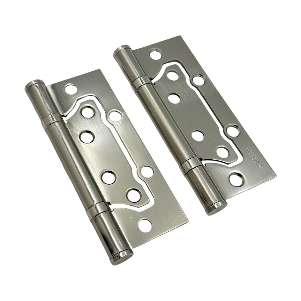 Петлі дверні KEDR Завіса дверна FLUSH 100*63*2,0mm-SN (сатин) (2шт.)