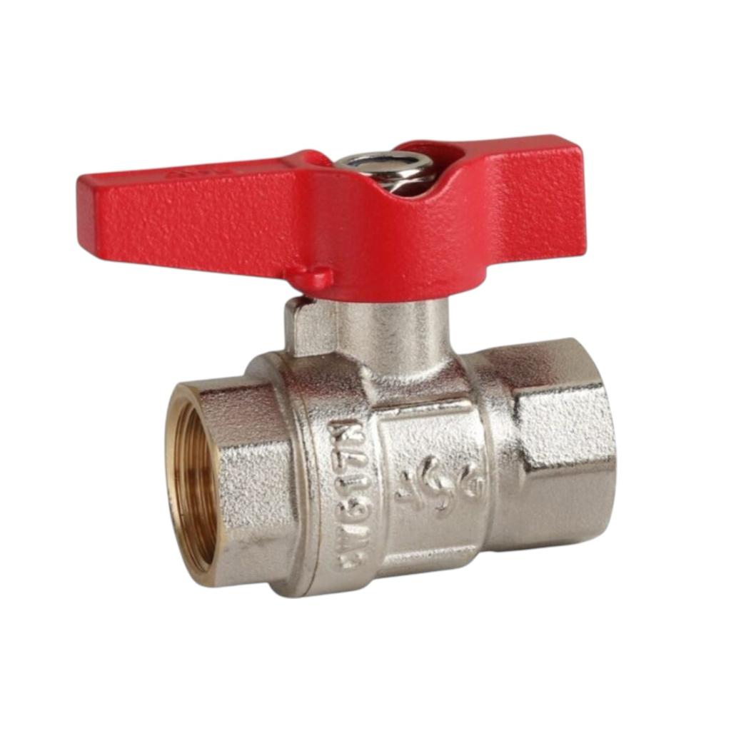 Краны серии Red ASG Кран шаровый DN15 (1/2) В/В красная бабочка 6552928