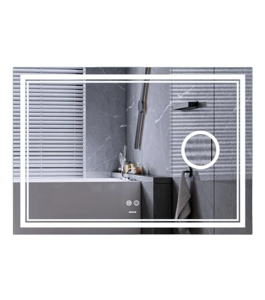  Дзеркала з підсвічуванням MIXXUS Premium QUADRO MR20-120x80 Дзеркало (LED Touch, Anti-fog, димер, лінза) (MP6624)
