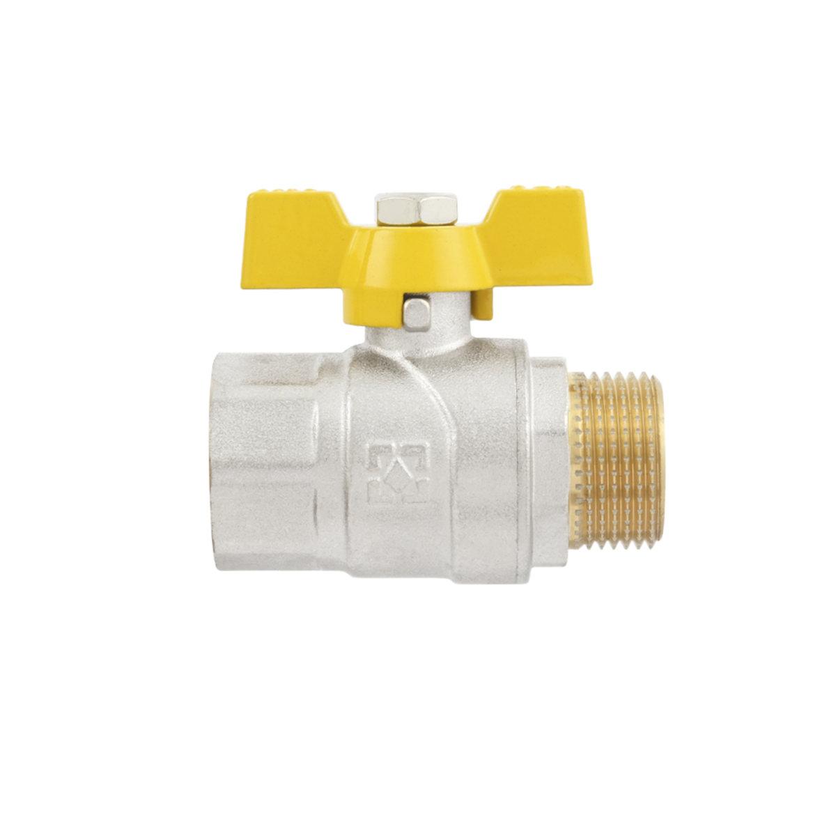 Краны серии Yellow Raftec YELLOW Кран шаровой DN20 (3/4) В/С желтая бабочка GRB21