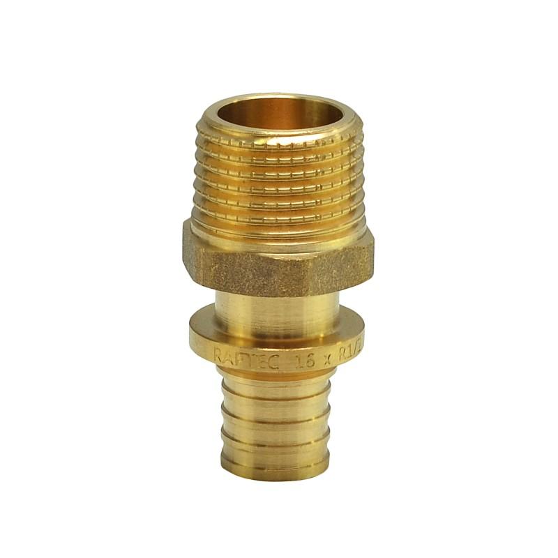 Push-фитинги для Pex труб Raftec Муфта натяжная с НР Ø16x1/2 PSN1601