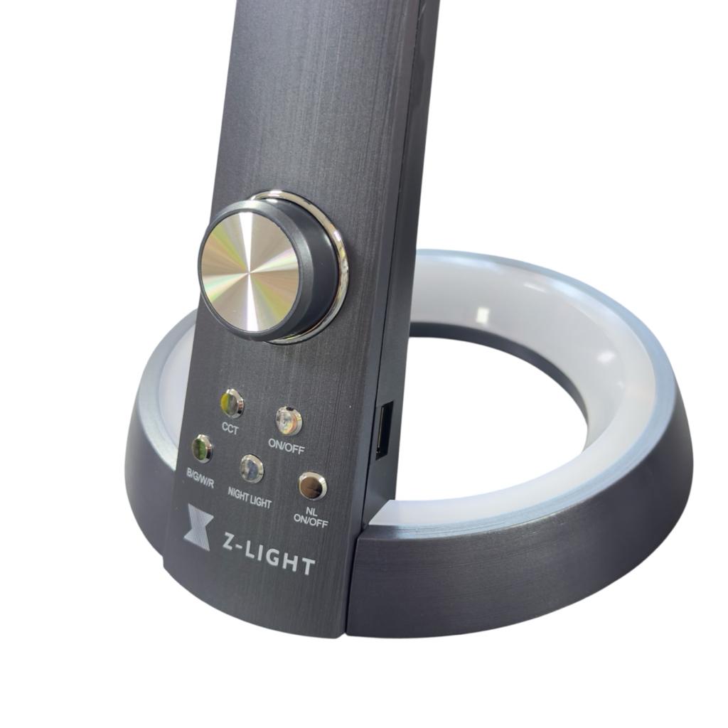 Настільні LED-лампи The Light Настільна LED-лампа 8W 3000-6500K 450Lm (RGB ночник + USB) BLACK ZL50017