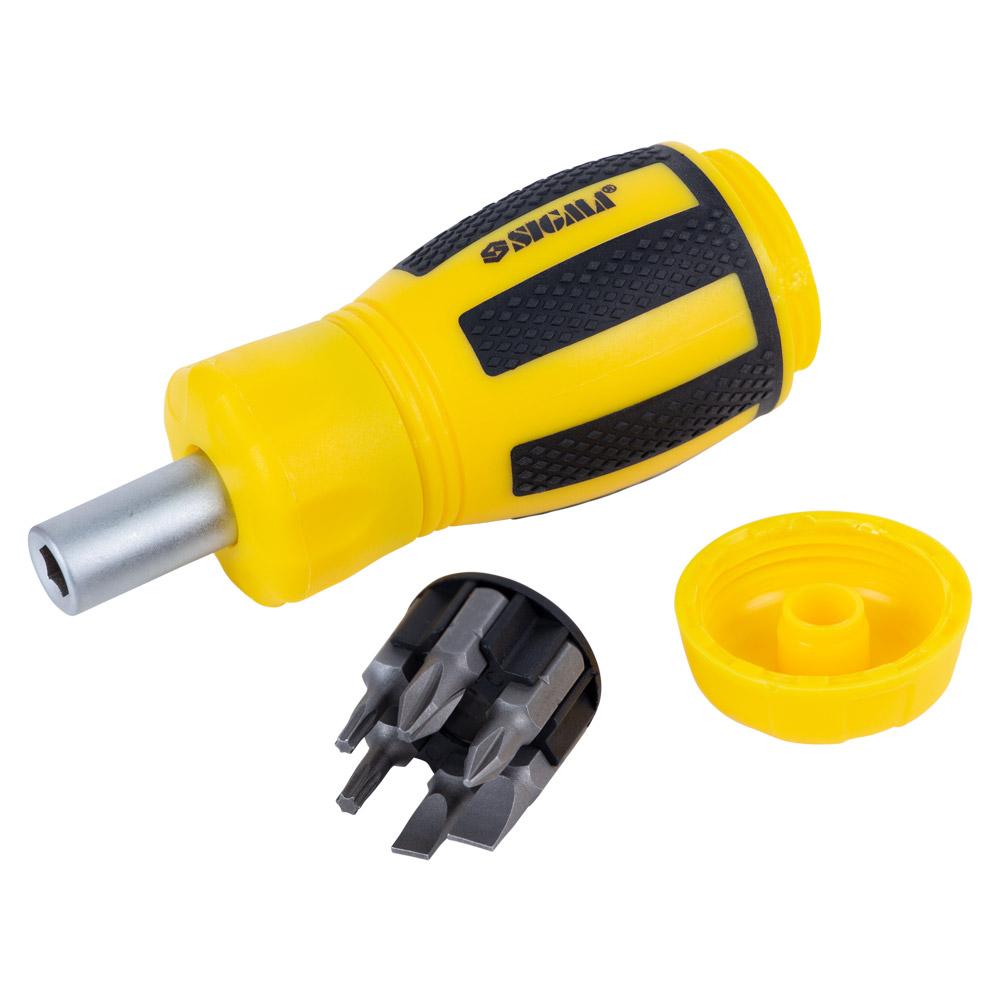 Отвёртки SIGMA Викрутка з реверсом MINI + біти 6шт CrV 4001811