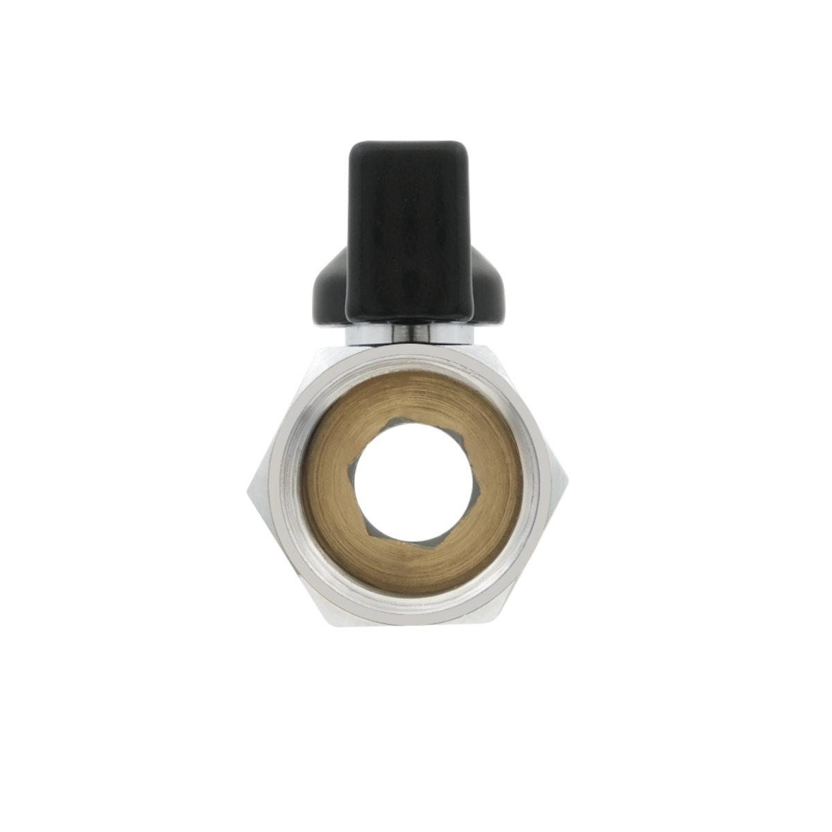 Краны серии MINI Raftec Кран шаровой МИНИ 1/2 ВЗ хром, черная полубабочка RVHSM01