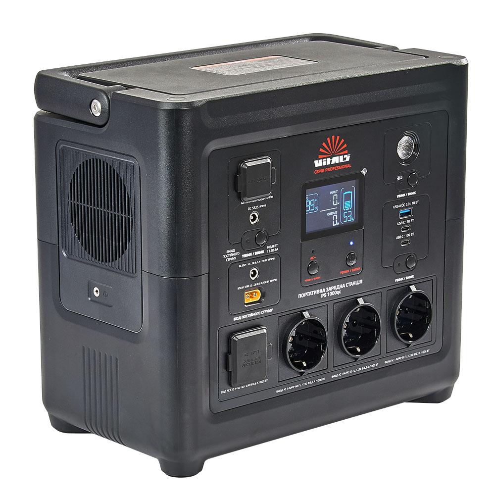 Портативные зарядные станции VITALS Professional PS 1000qc Портативная зарядная станция 220В 1000Вт. (835Вт-год) LiFePO4