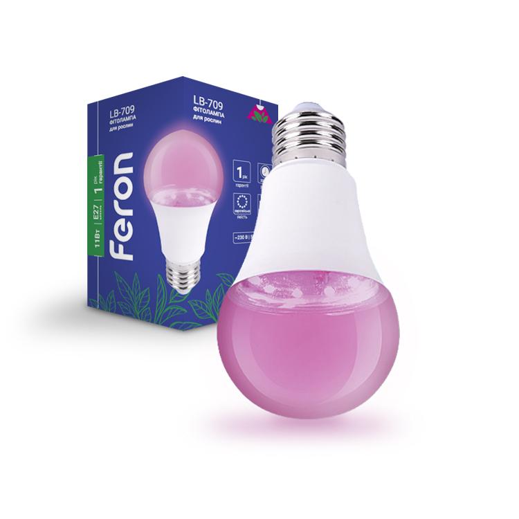 LED-Лампи Feron LED-Лампа 11w (фіто) A60 E27 LB-709