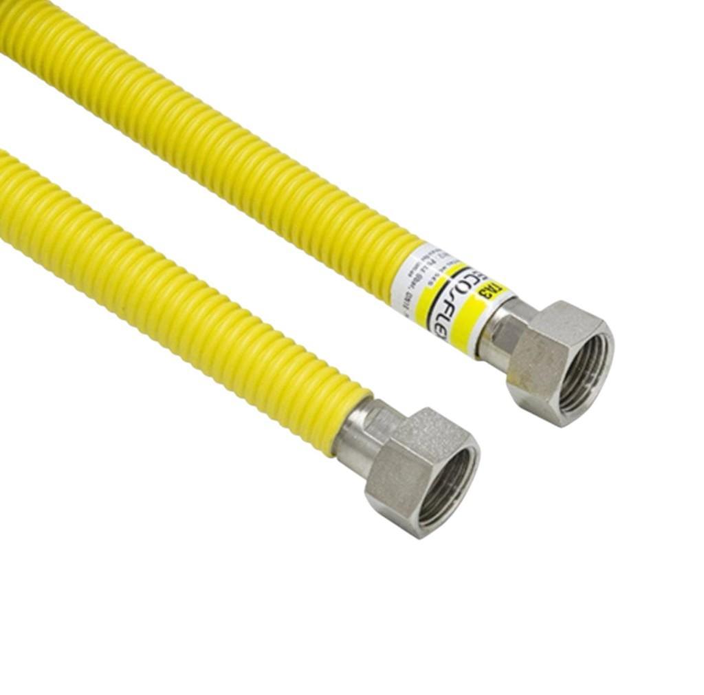 Гнучка підводка ECO-FLEX Super Шланг нержавіючий для газу 200см. 3/4х3/4 вв (з ПВХ покриттям) GS2FF200