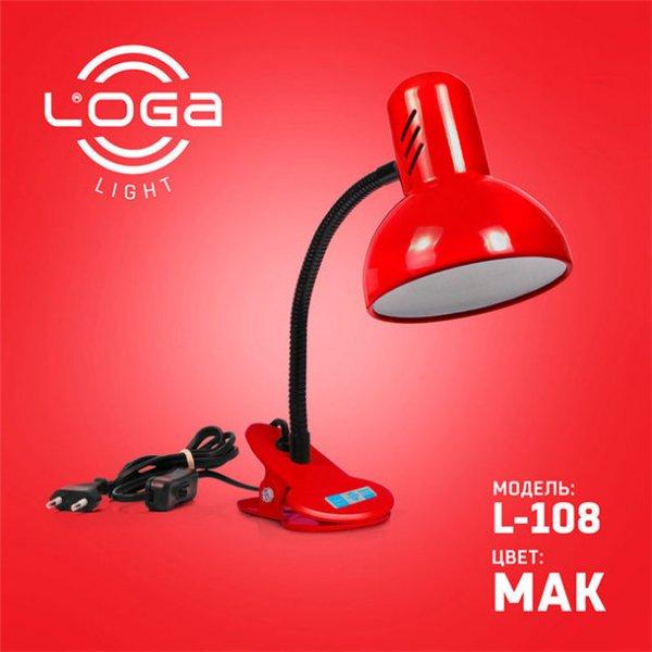 Настільні лампи (звичайні) ТМ LOGA Настільна лампа на прищіпці МАК L-108