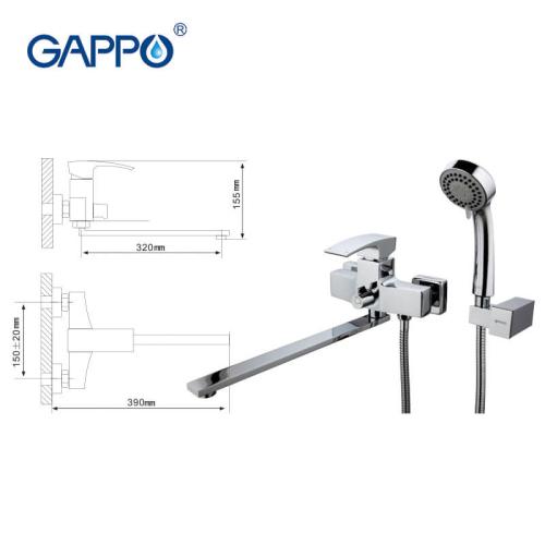 Змішувачі для ванної GAPPO G2207 (JACOB) Змішувач для ванни
